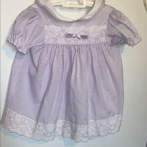 Vintage JC penny Lavender Lace Trim dress